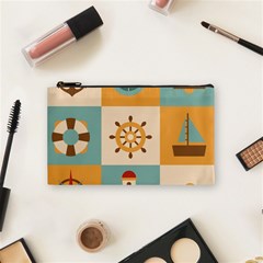 Nautical-elements-collection Cosmetic Bag (small) by Wav3s