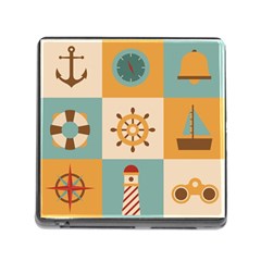 Nautical-elements-collection Memory Card Reader (square 5 Slot) by Wav3s