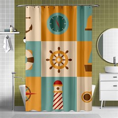 Nautical-elements-collection Shower Curtain 48  X 72  (small)  by Wav3s