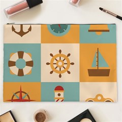 Nautical-elements-collection Cosmetic Bag (xxl) by Wav3s