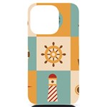 Nautical-elements-collection iPhone 14 Pro Black UV Print Case Front