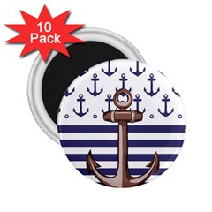 Anchor-background-design 2 25  Magnets (10 Pack)  by Wav3s