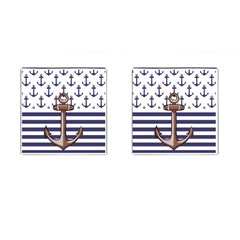 Anchor-background-design Cufflinks (square) by Wav3s