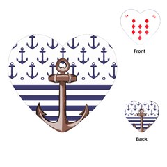 Anchor-background-design Playing Cards Single Design (heart) by Wav3s