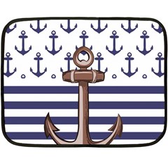 Anchor-background-design Fleece Blanket (mini) by Wav3s