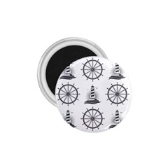 Marine-nautical-seamless-pattern-with-vintage-lighthouse-wheel 1 75  Magnets by Wav3s