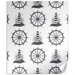 Marine-nautical-seamless-pattern-with-vintage-lighthouse-wheel Canvas 8  x 10  8.15 x9.66  Canvas - 1