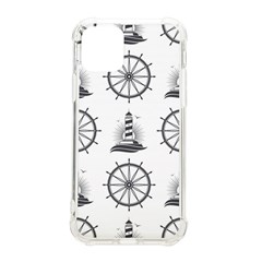 Marine-nautical-seamless-pattern-with-vintage-lighthouse-wheel Iphone 11 Pro 5 8 Inch Tpu Uv Print Case by Wav3s