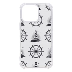 Marine-nautical-seamless-pattern-with-vintage-lighthouse-wheel Iphone 13 Pro Tpu Uv Print Case