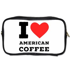 I Love American Coffee Toiletries Bag (one Side) by ilovewhateva