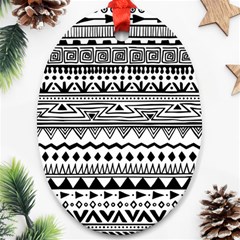 Boho-style-pattern Ornament (oval) by Wav3s