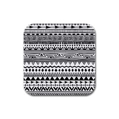 Boho-style-pattern Rubber Square Coaster (4 Pack) by Wav3s