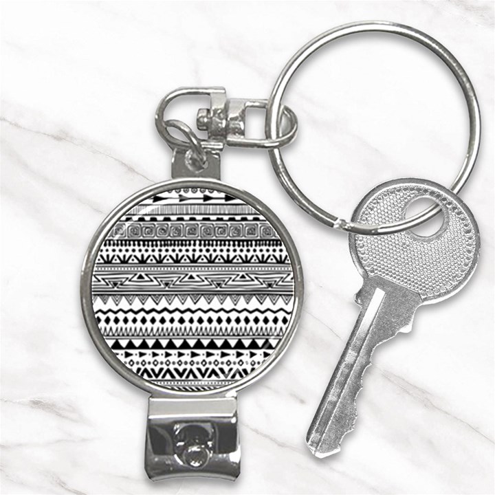 Boho-style-pattern Nail Clippers Key Chain