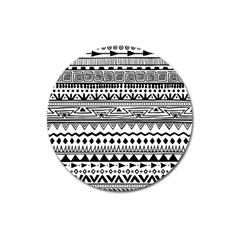 Boho-style-pattern Magnet 3  (round) by Wav3s