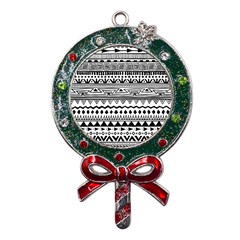 Boho-style-pattern Metal X mas Lollipop With Crystal Ornament by Wav3s