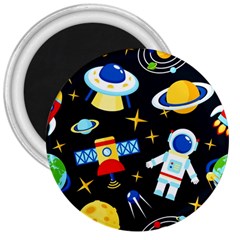 Space Seamless Pattern 3  Magnets by Wav3s