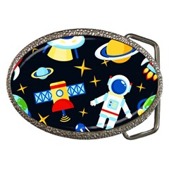 Space Seamless Pattern Belt Buckles by Wav3s