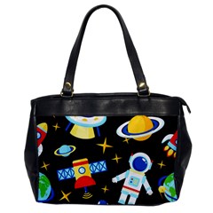 Space Seamless Pattern Oversize Office Handbag