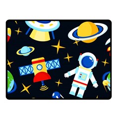 Space Seamless Pattern Fleece Blanket (small) by Wav3s