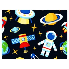 Space Seamless Pattern Two Sides Premium Plush Fleece Blanket (extra Small) by Wav3s