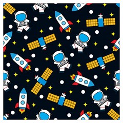 Seamless-adventure-space-vector-pattern-background Lightweight Scarf  by Wav3s