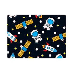 Seamless-adventure-space-vector-pattern-background Premium Plush Fleece Blanket (mini) by Wav3s