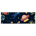 Seamless-pattern-with-funny-aliens-cat-galaxy Banner and Sign 6  x 2  Front