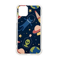 Seamless-pattern-with-funny-aliens-cat-galaxy Iphone 11 Pro 5 8 Inch Tpu Uv Print Case by Wav3s