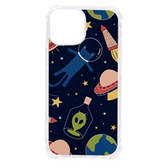 Seamless-pattern-with-funny-aliens-cat-galaxy Iphone 13 Mini Tpu Uv Print Case by Wav3s