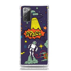 Vector Flat Space Design Background With Text Samsung Galaxy Note 20 Tpu Uv Case by Wav3s