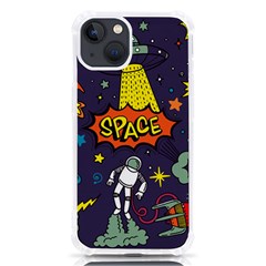 Vector Flat Space Design Background With Text Iphone 13 Tpu Uv Print Case