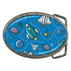 About-space-seamless-pattern Belt Buckles by Wav3s