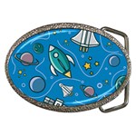 About-space-seamless-pattern Belt Buckles Front