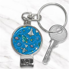 About-space-seamless-pattern Nail Clippers Key Chain by Wav3s