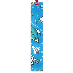 About-space-seamless-pattern Large Book Marks by Wav3s