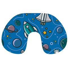 About-space-seamless-pattern Travel Neck Pillow by Wav3s