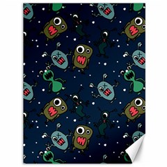 Monster-alien-pattern-seamless-background Canvas 36  X 48 