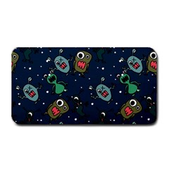 Monster-alien-pattern-seamless-background Medium Bar Mat by Wav3s