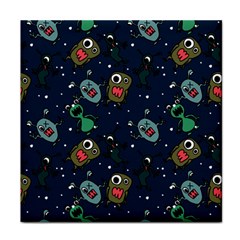 Monster-alien-pattern-seamless-background Face Towel by Wav3s