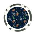 Monster-alien-pattern-seamless-background Poker Chip Card Guard (10 pack) Front