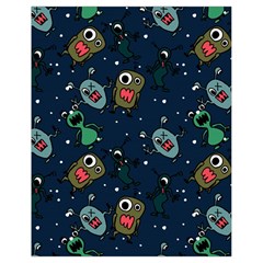 Monster-alien-pattern-seamless-background Drawstring Bag (small) by Wav3s