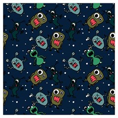 Monster-alien-pattern-seamless-background Lightweight Scarf 