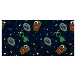 Monster-alien-pattern-seamless-background Banner and Sign 6  x 3  Front