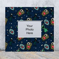 Monster-alien-pattern-seamless-background White Wall Photo Frame 5  X 7  by Wav3s