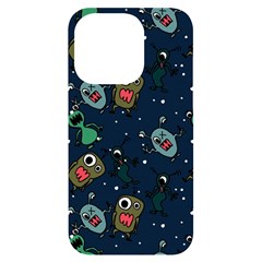 Monster-alien-pattern-seamless-background Iphone 14 Pro Black Uv Print Case