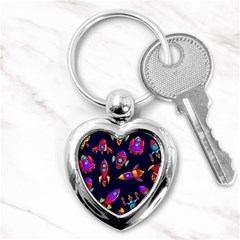 Space-patterns Key Chain (heart) by Wav3s