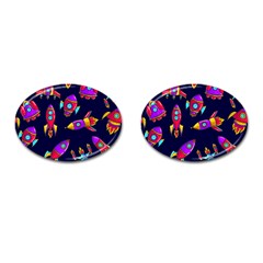 Space-patterns Cufflinks (oval)