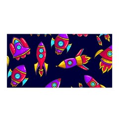 Space-patterns Satin Wrap 35  X 70 