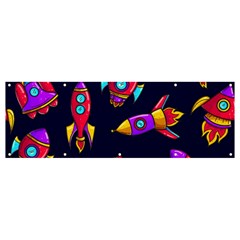 Space-patterns Banner And Sign 12  X 4  by Wav3s