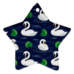 Swan-pattern-elegant-design Ornament (star) by Wav3s